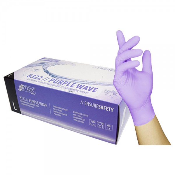 Rękawiczki nitrylowe Purple Wave - Nitras